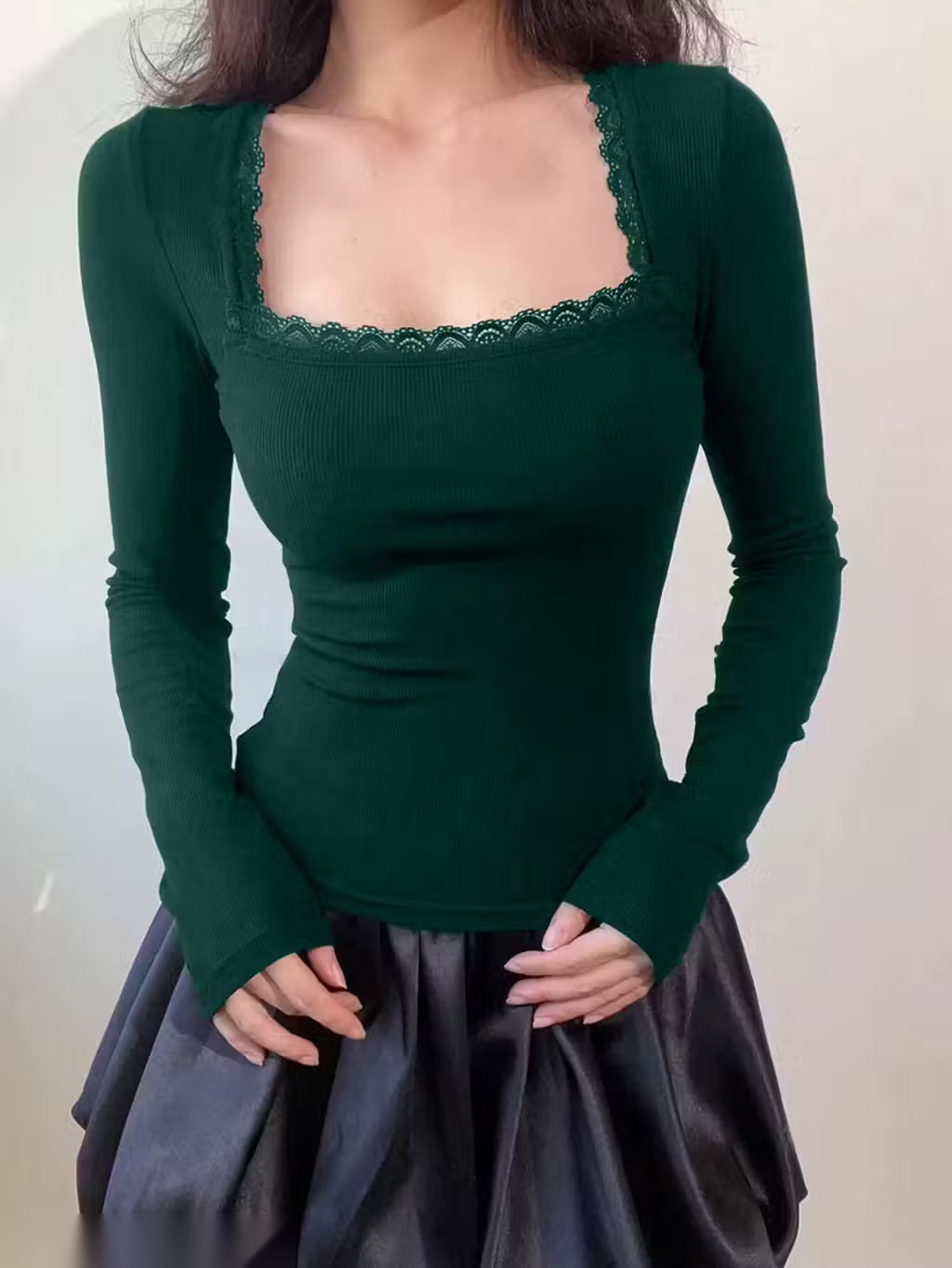 Luna Lace Square Neck Top