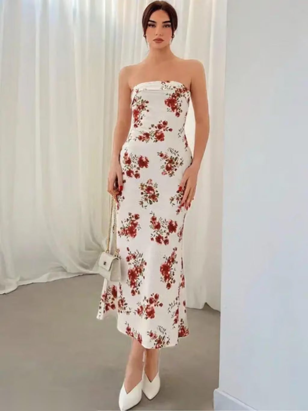 Printed Sleeveless Maxi Dress