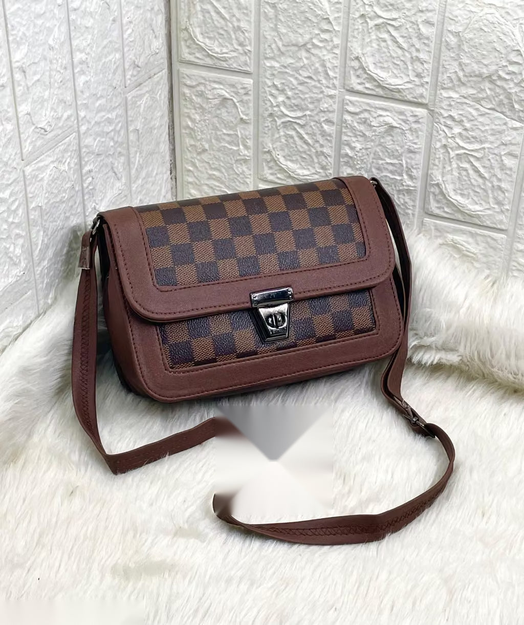 Hazel Check Box Sling Bag