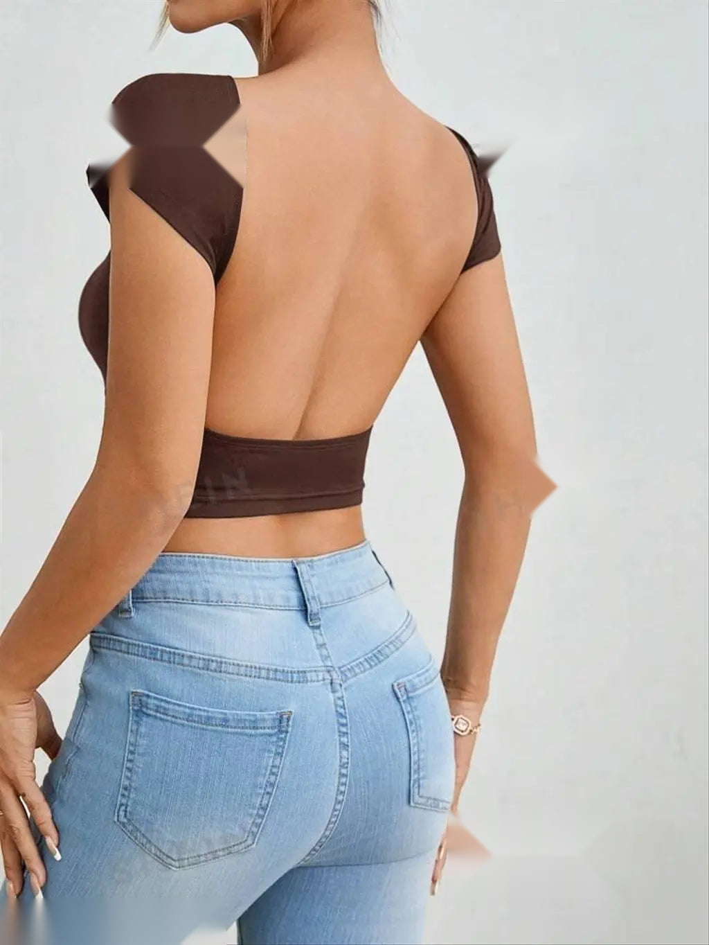 Mocha Muse Backless Top