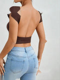 Mocha Muse Backless Top