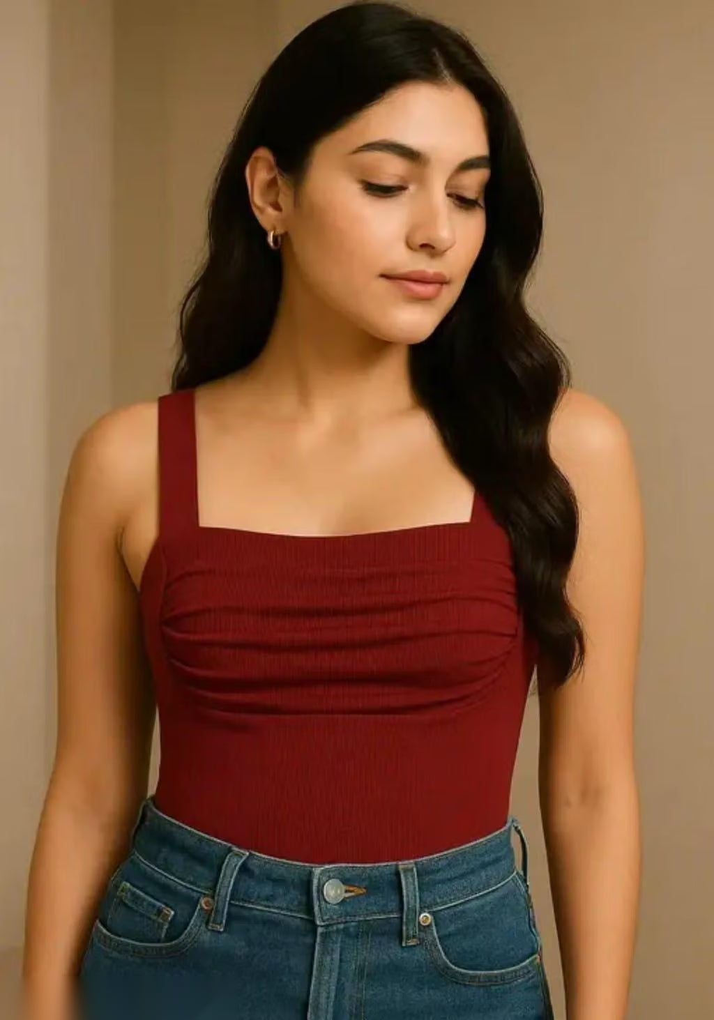 Solid Fitted Crop Top