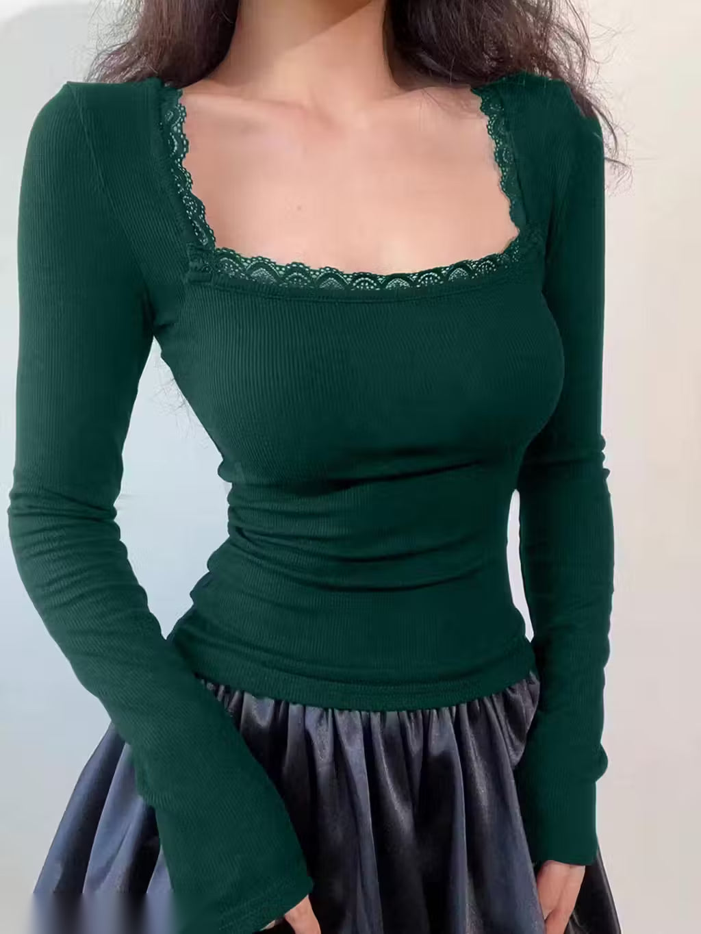 Luna Lace Square Neck Top