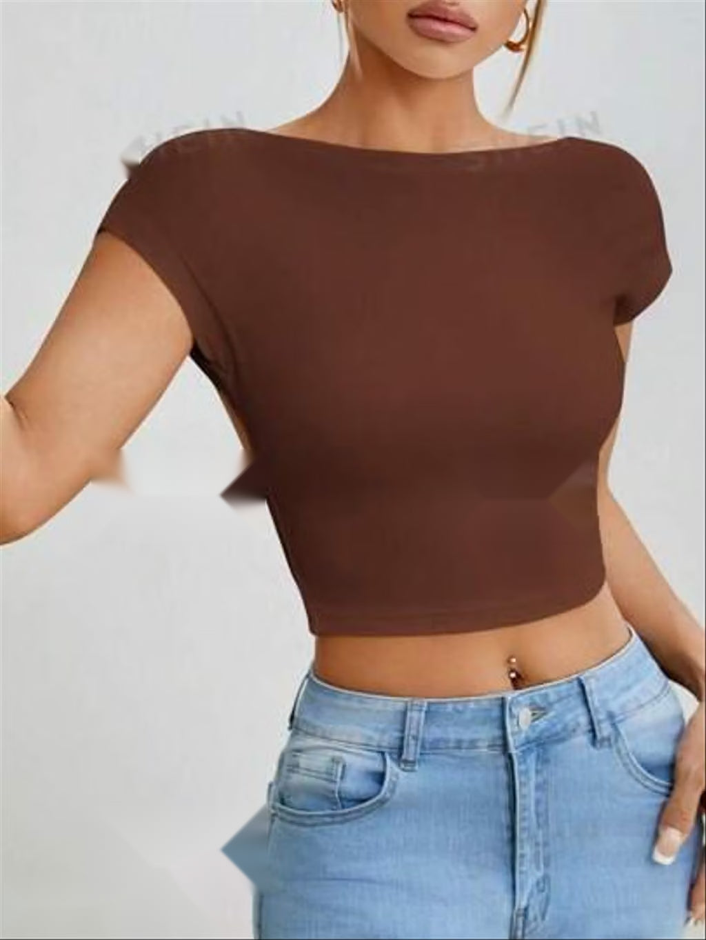 Mocha Muse Backless Top