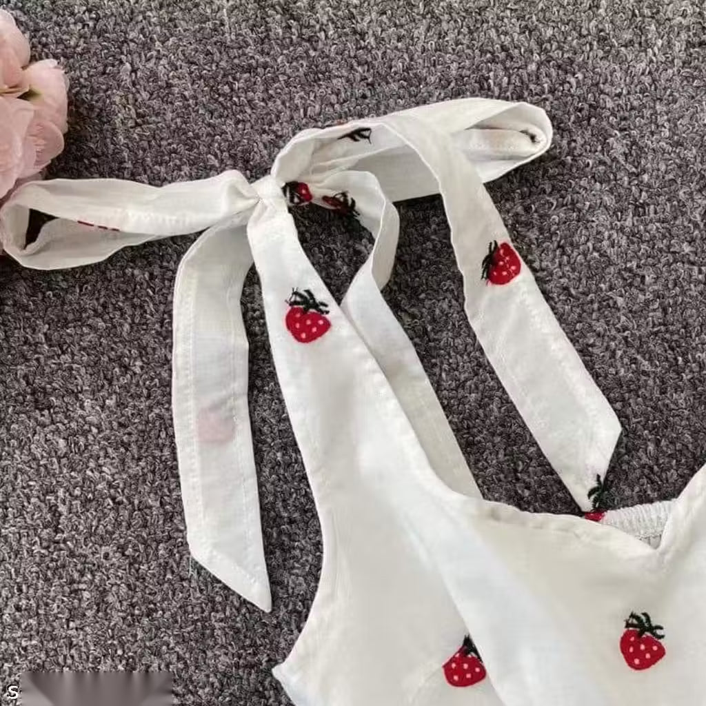 Berry Bliss White Swing Dress