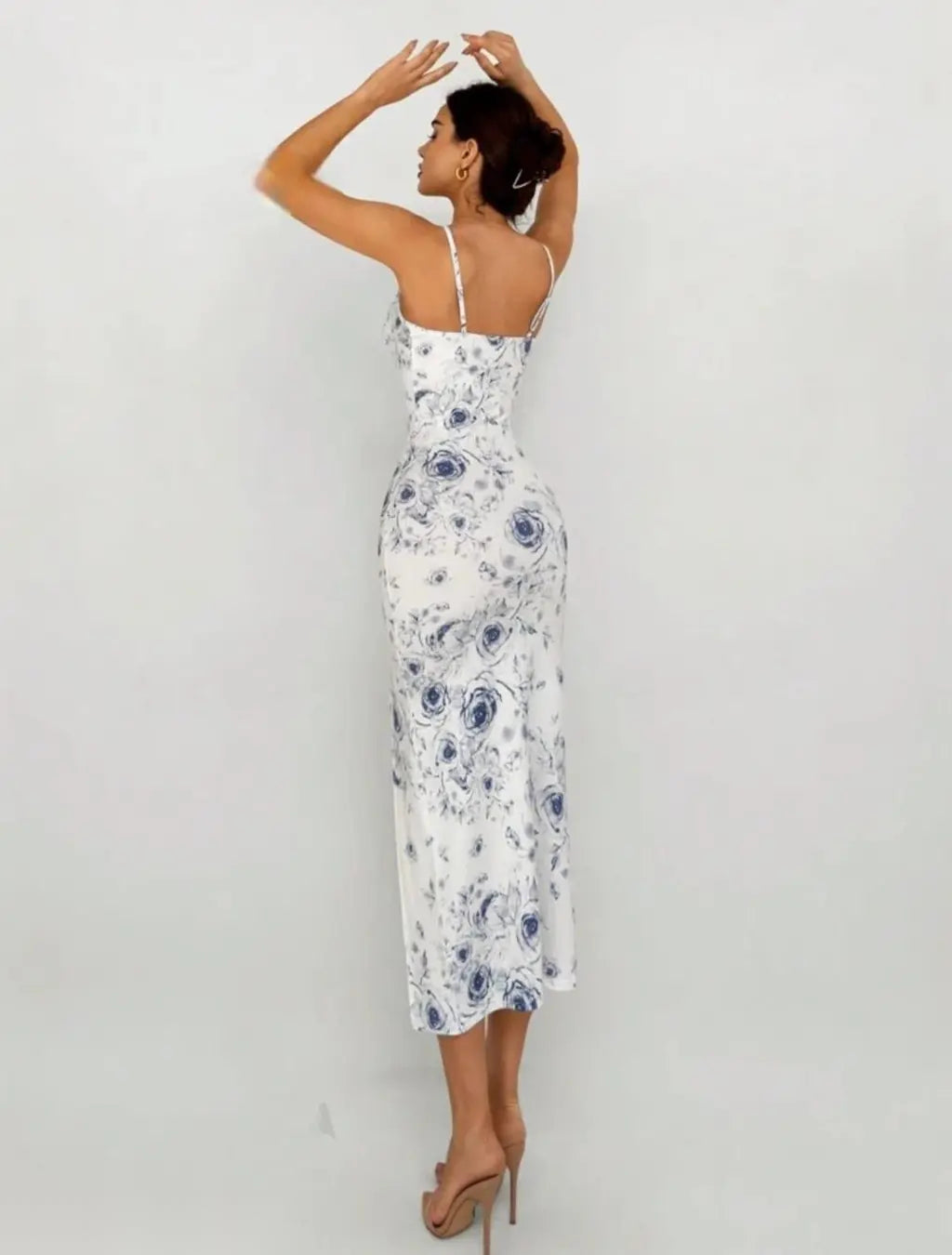 Printed Sleeveless Midi Dress